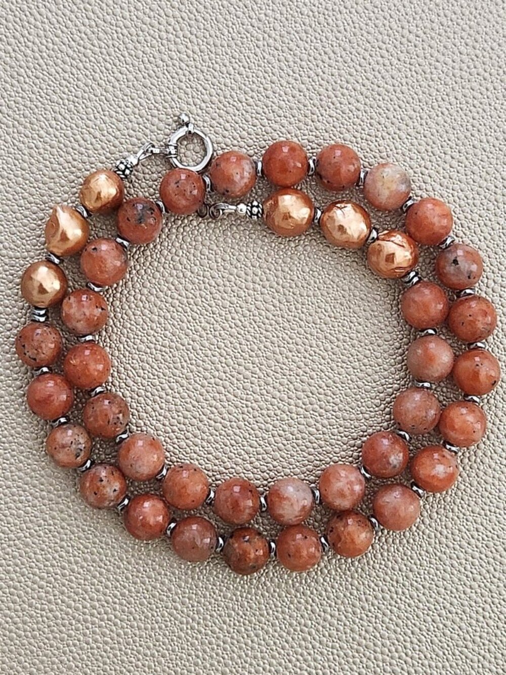 NATURAL SUNSTONE NECKLACE--20"